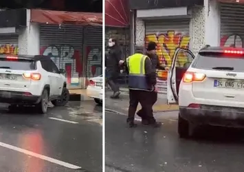 Beyoğlu'nda değnekçiler polise yakalandı