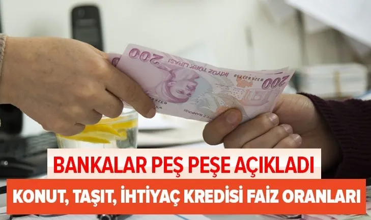 Bankalardan peş peşe faiz kararı: 2 Aralık Ziraat, Halkbank, TEB, İş Bankası ihtiyaç, taşıt, konut kredisi faiz oranları...