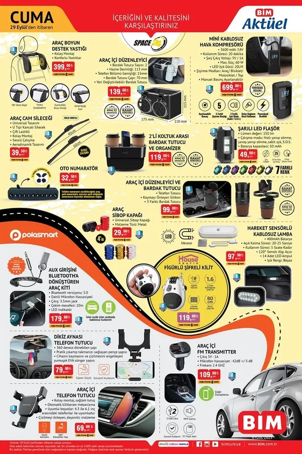 3 Ekim BİM aktüel ürünler kataloğu yayınlandı! Yeni ayın ürünleri arasında 159 TL’ye tereyağı 109 TL’ye 5kg yoğurt, 95 TL’ye 500 gr kaşar peynir satılıyor