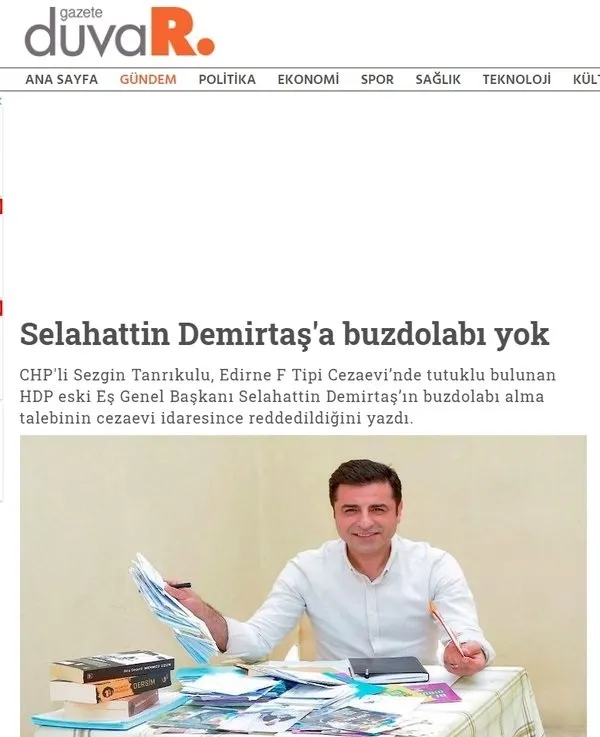 Selahattin Demirtaş’ın buzdolabı talebi iddialarına Edirne Cumhuriyet Başsavcılığı’ndan cevap!