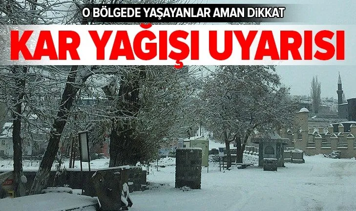 Meteoroloji'den Doğu Anadolu için kar yağışı uyarısı