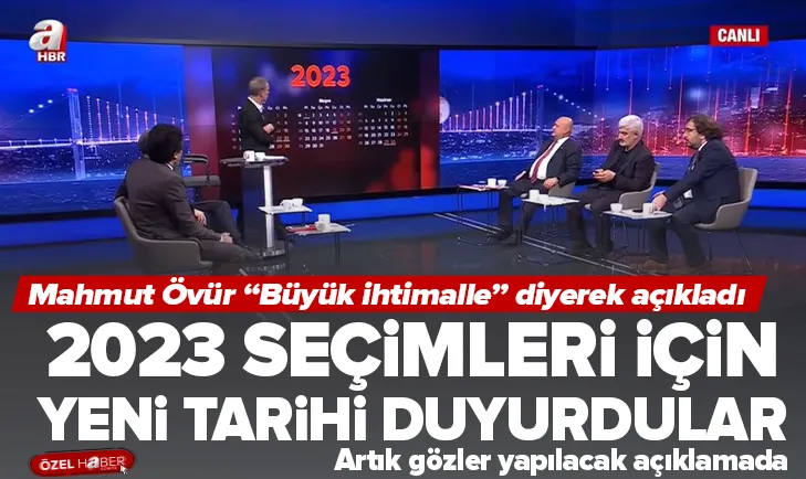 2023 seçimlerde yeni tarih sinyali!
