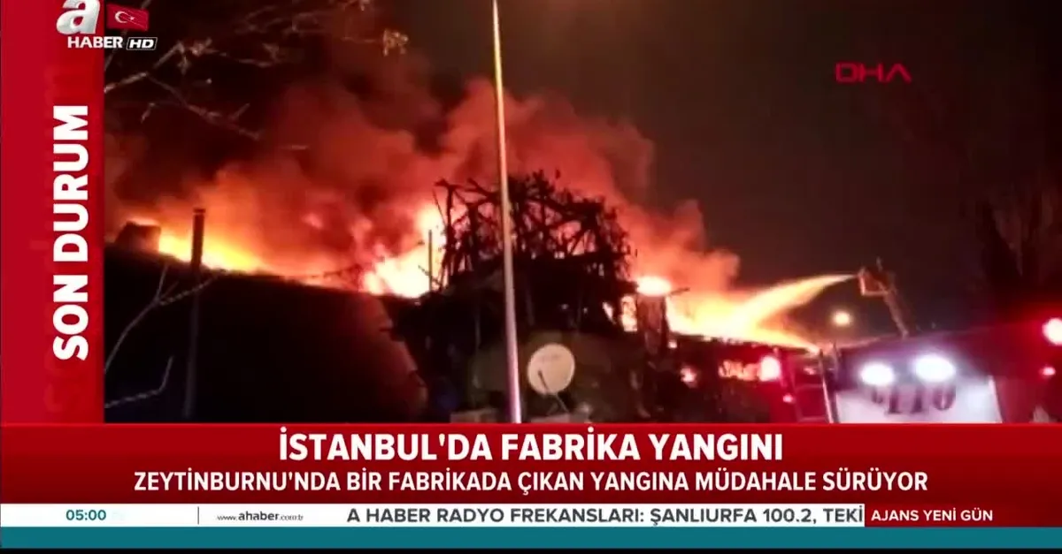 İstanbul'da fabrika yangını
