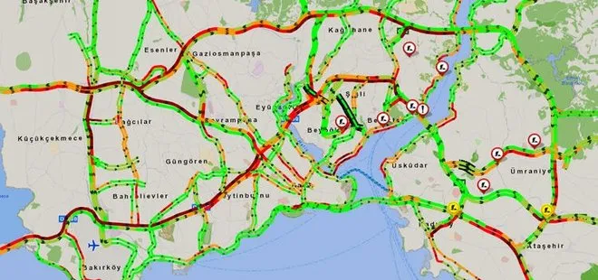 İstanbul trafiğinde yoğunluk! Durma noktasına geldi