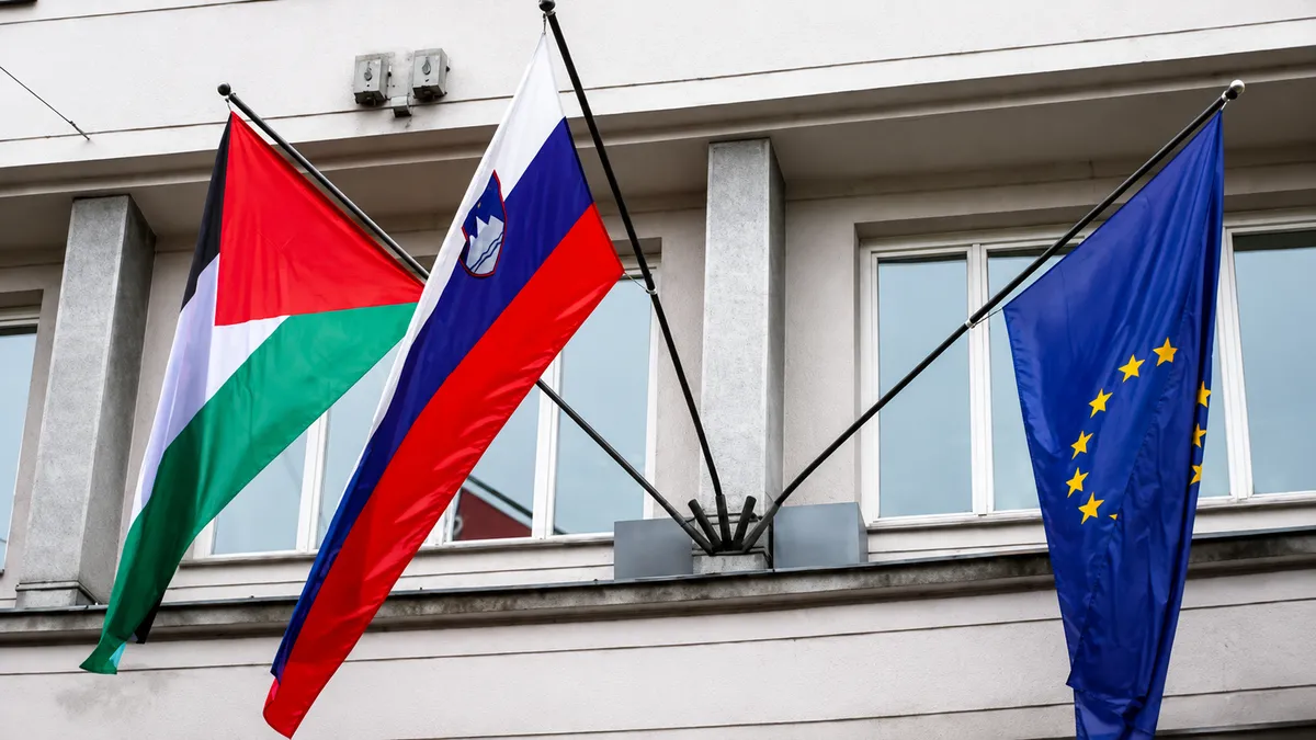 Slovenya'da Filistin bayrağı krizi! Başbakanın kaldırdığı bayrak Cumhurbaşkanlığı Sarayı'nda yükseldi