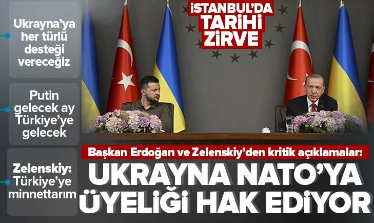 Başkan Erdoğan ile Zelenskiy’den açıklamalar