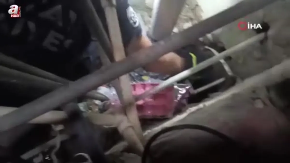 Apartman boşluğuna düşürek mahsur kalan yavru kediyi itfaiye ekipleri kurtardı