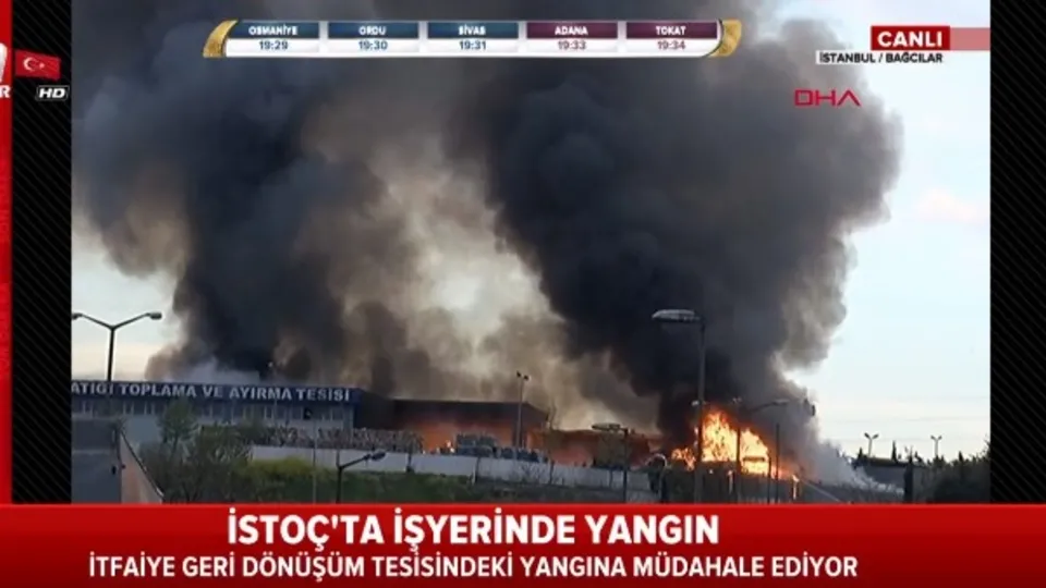 İSTOÇ’ta işyerinde yangın