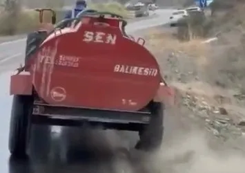 Patlak lastikle yardıma giden çiftçi A Haber’de