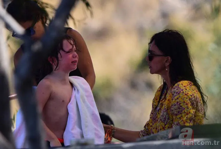 Hande Ataizi ve sevgilisi Dinç Aydoğdu’nun gergin anları! Plajda birbirlerine girdiler 5