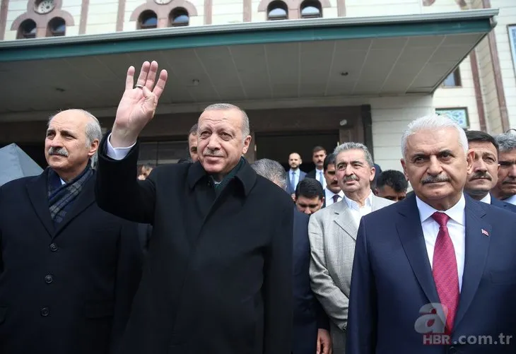 Başkan Erdoğan cuma namazı için  Başyazıcıoğlu Camisi’nde