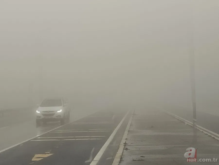 Bolu Dağı geçişinde yoğun sis: Görüş mesafesi 30 metreye düştü 3