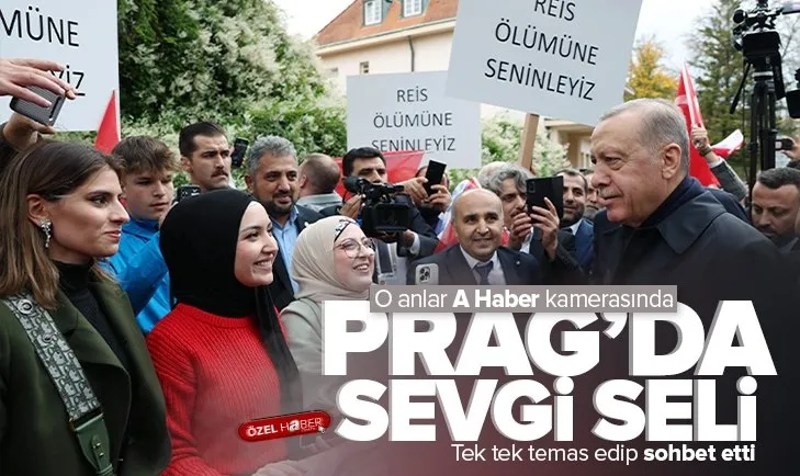 Başkan Erdoğan’a Prag’da sevgi seli