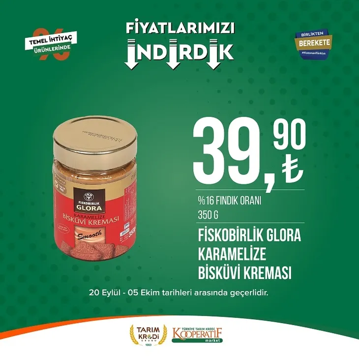 Tarım kredi market yeni indirim listesi yayınladı! 117.90 TL’ye Sucuk, 104.90 TL’ye Beyaz Peynir, 35.75 TL’ye Pirinç, 23.90 TL’ye dev Kağıt Havlu yer alıyor