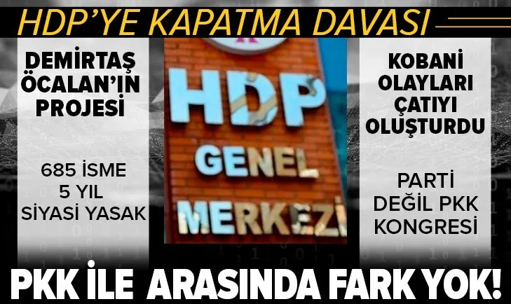HDP'ye kapatma davası! İddianamenin çatısını Kobani oluşturdu