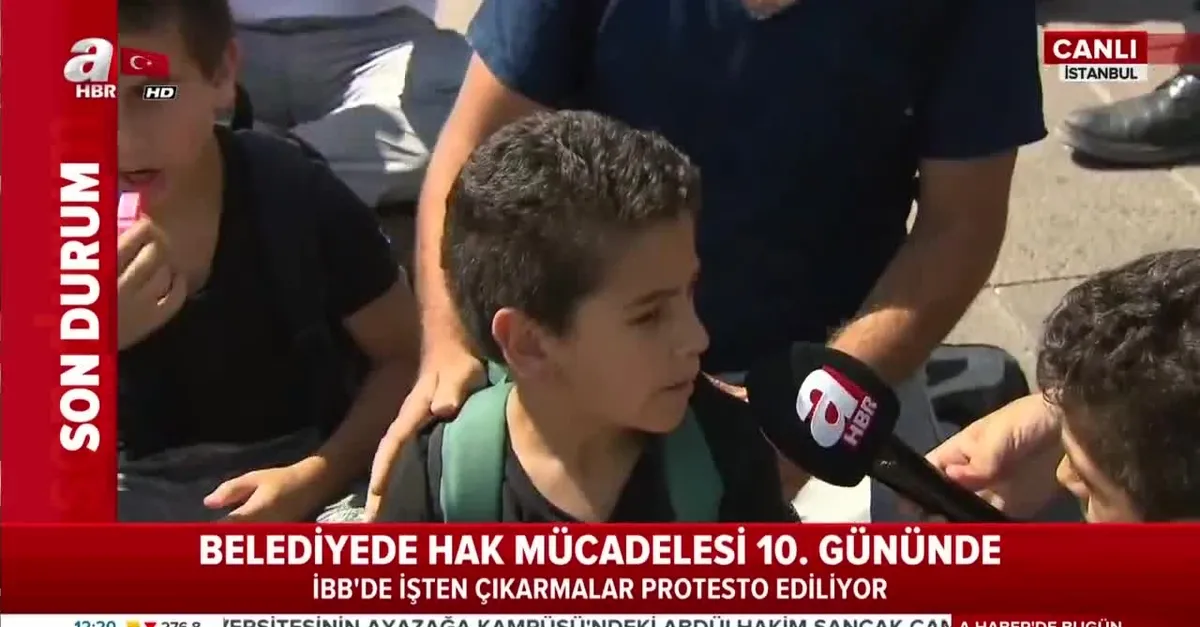 İBB'de işten çıkarılan işçinin çocuklarından yürek burkan sözler | Video