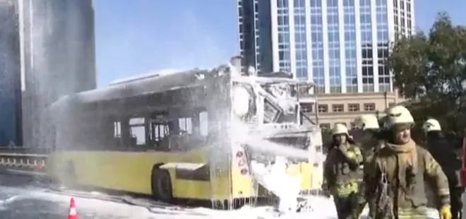 İETT otobüsünde yangın!