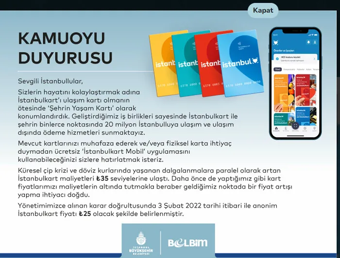 Son dakika: CHP’li İBB’den İstanbulkart bedellerine yüzde 92’ye varan zam!