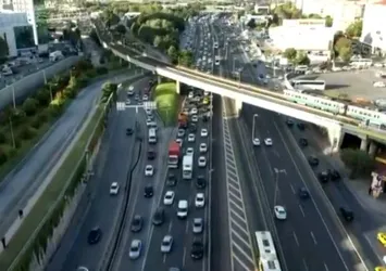 İstanbul trafiği drone kamerasında