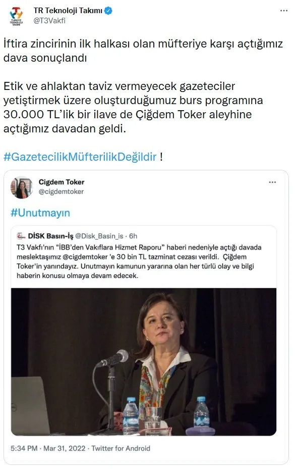 Haluk Bayraktar ve Selçuk Bayraktar'dan Sözcü Gazetesi yazarı Çiğdem Toker’e sert tepki - 3