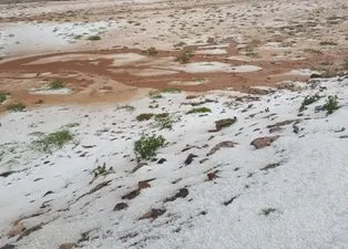 Temmuz ayında Van'da etkili olan dolu vatandaşları şaşkına çevirdi
