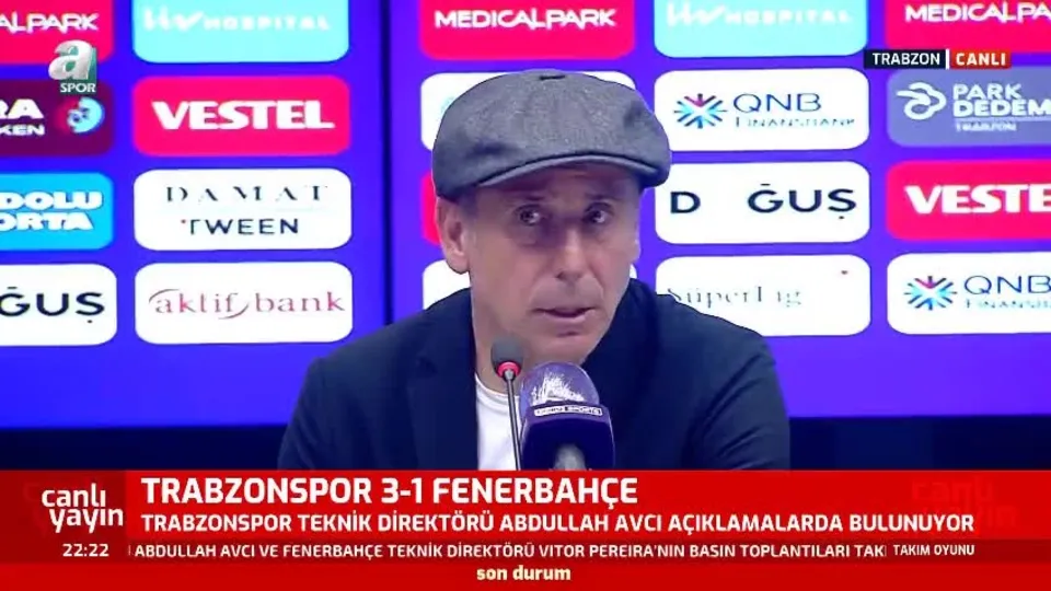 Trabzonspor Fenerbahçe maçı sonrası Abdullah Avcı’dan flaş açıklamalar