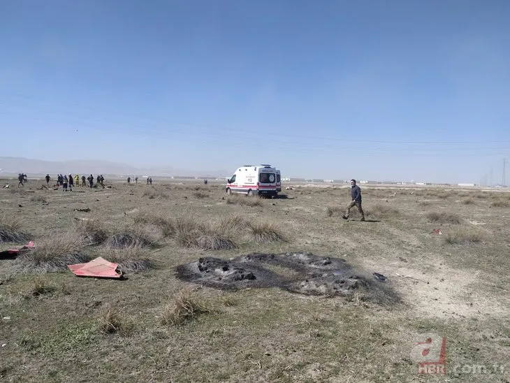 Konya’da askeri gösteri uçağı düştü! Olay yerinden ilk görüntüler