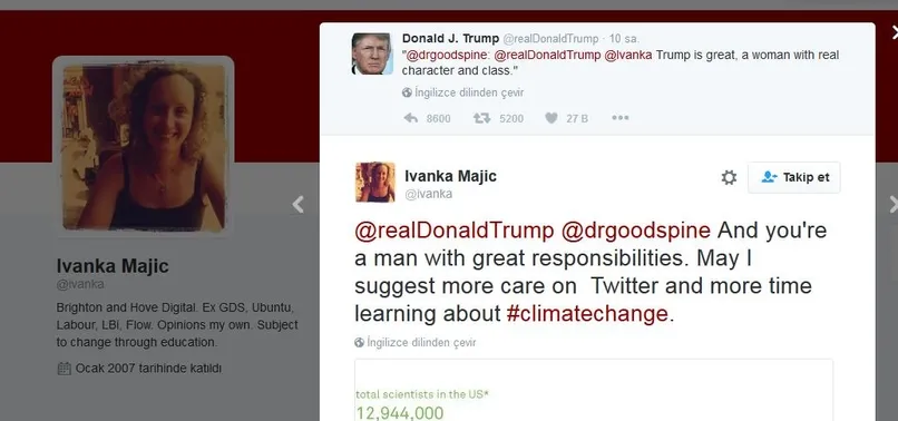 Trump Twitter hesabında "Ivanka"ları karıştırdı