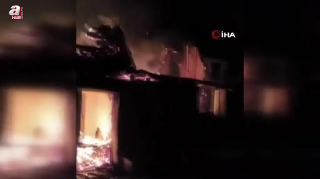 Sinop'ta çıkan yangında ev küle döndü
