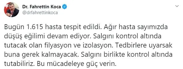 Son dakika: Sağlık Bakanlığı 8 Ekim’e ait koronavirüs vaka sayılarını açıkladı