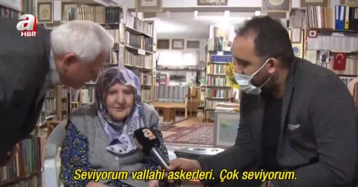 A Haber ördüğü çorapları Mehmetçik’e gönderen Zeliha nineye mikrofon uzattı: Askerleri çok seviyorum