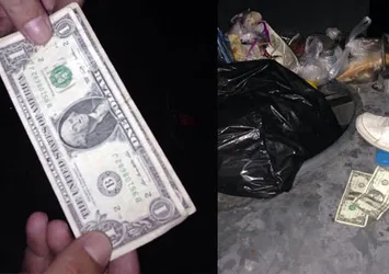 Konya'da çöp konteynerinden 2 adet 1 dolar çıktı