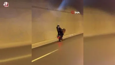 Drift yapan motosikletliye ceza yağdı!