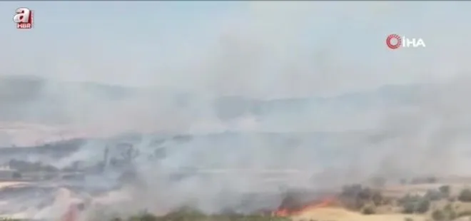 Kepsut'ta arazi yangını