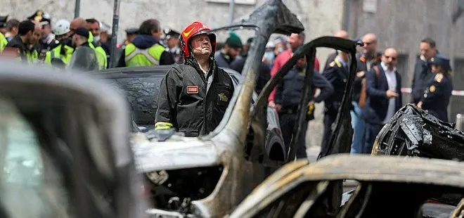 İtalya’da korkunç patlama! Milano dumanlar içinde kaldı | Araçlar alevlere teslim oldu