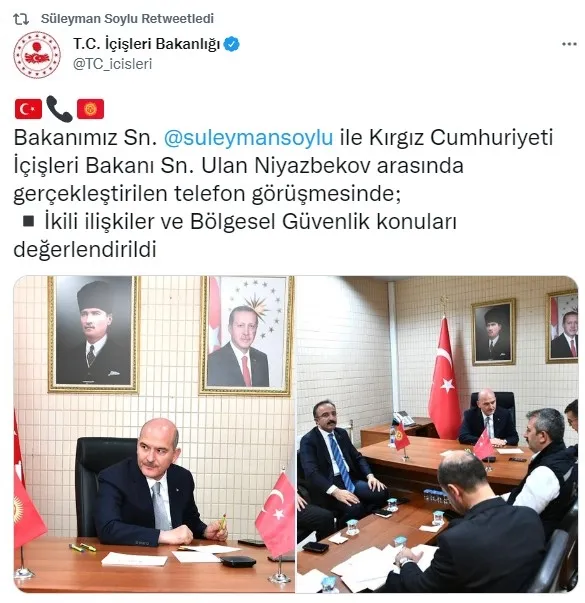 İçişleri Bakanı Süleyman Soylu’dan kritik temas