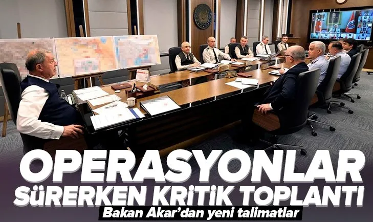 Son dakika: Bakan Hulusi Akar başkanlığında önemli toplantı! TSK’ya yeni talimatlar