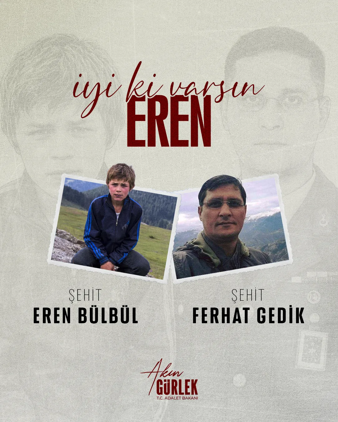 Şehit Eren Bülbül ve Ferhat Gedik Anma Mesajı Yayımlandı