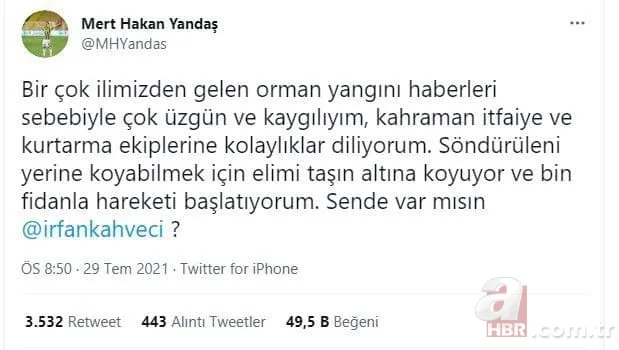 Türkiye yangına karşı tek yürek: Ünlü isimler de destek veriyor! Ormanlara ağaç dikilmesi için büyük kampanya başladı 12