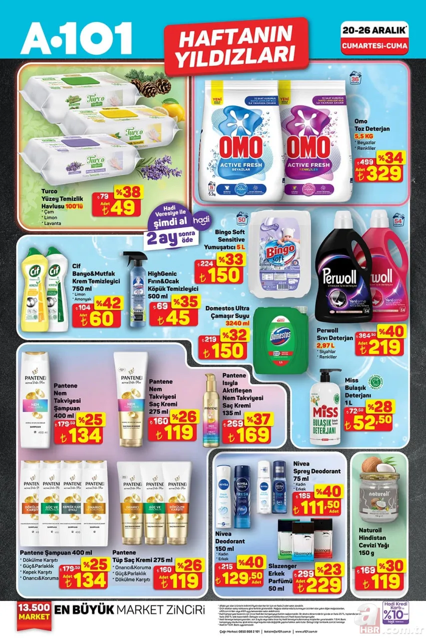20-26 Aralık Haftanın Yıldızları A101 aktüel katalog: Taze gıda ve kasap ürünlerinde indirim! 3