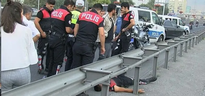 E-5'te feci kaza! Yaralı polisler var...