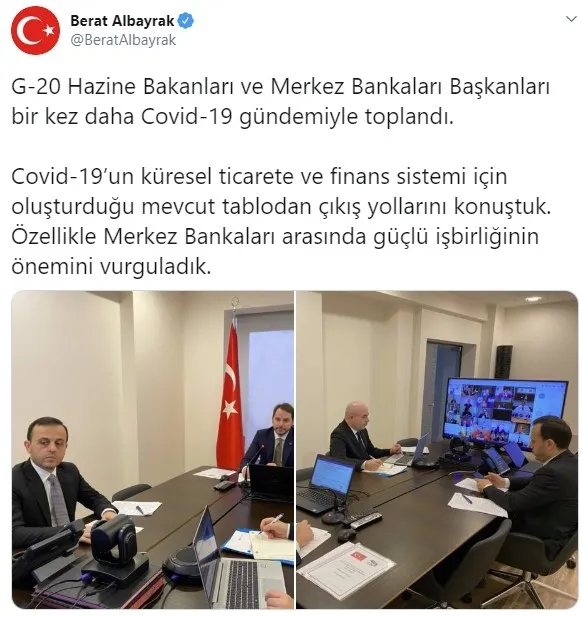 Son dakika: Hazine ve Maliye Bakanı Berat Albayrak açıkladı! Kovid-19 gündemiyle toplandı