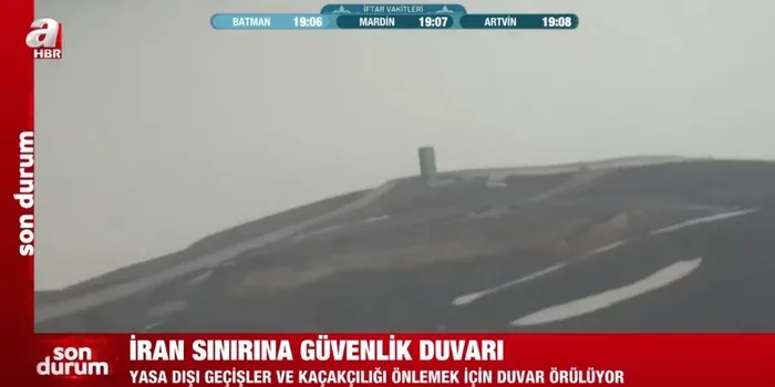 A Haber Van-İran sınırındaki duvar hattını görüntüledi