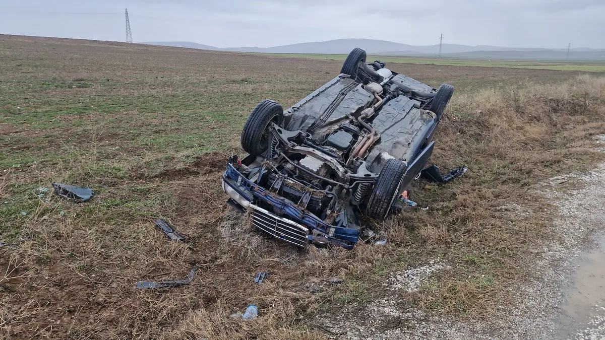 Çorum'da aşırı yağış kazayı getirdi: 1 yaralı