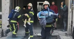 Korkutan yangın! 17’si çocuk 21 kişi kurtarıldı