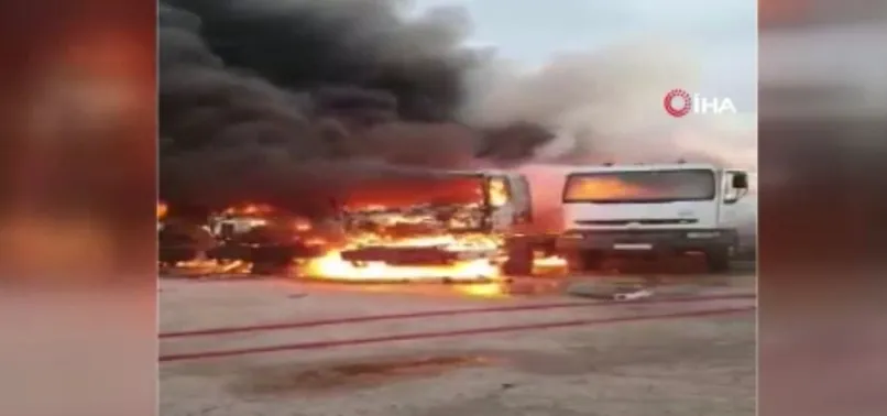 Son dakika: Darbeci Hafter güçleri Trablus'ta petrol deposunu vurdu