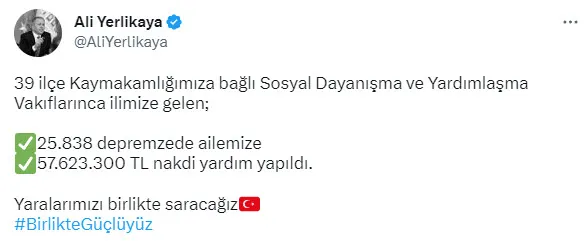 1677501426458.jpg İstanbul Valisi Ali Yerlikaya'dan depremzedelere yardım açıklaması! 25 bin 838 depremzede aileye 57 milyon 623 bin TL destek - 2