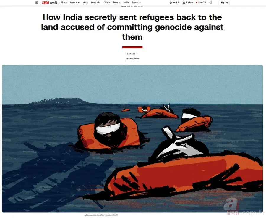 Hindistan'dan vahşet! Müslüman Rohingyalar gizli operasyonla denize atıldı 2