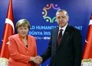 Başkan Erdoğan, Alman Şansölyesi Merkel ile görüştü