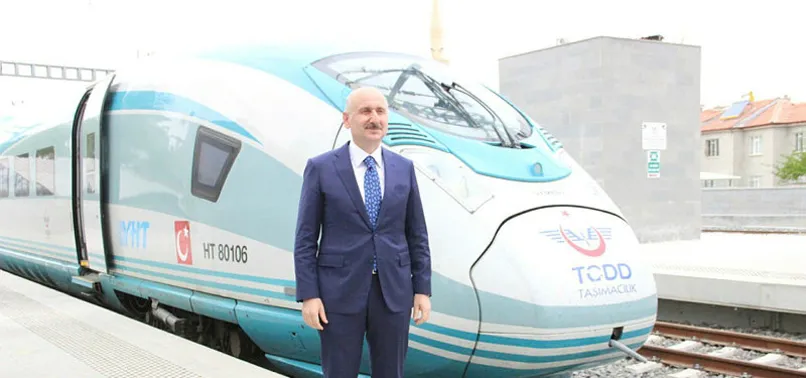 Ulaştırma ve Altyapı Bakanı Adil Karaismailoğlu, Konya-Karaman YHT Hattı'nın ilk test sürüşüne katıldı